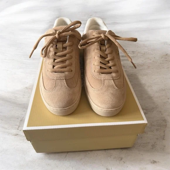 Michael Kors Cody Lace Up -Suede Leather / Camel - Men's Sneakers